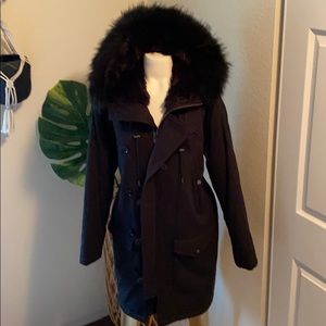 The Kooples fur hood parka/coat
